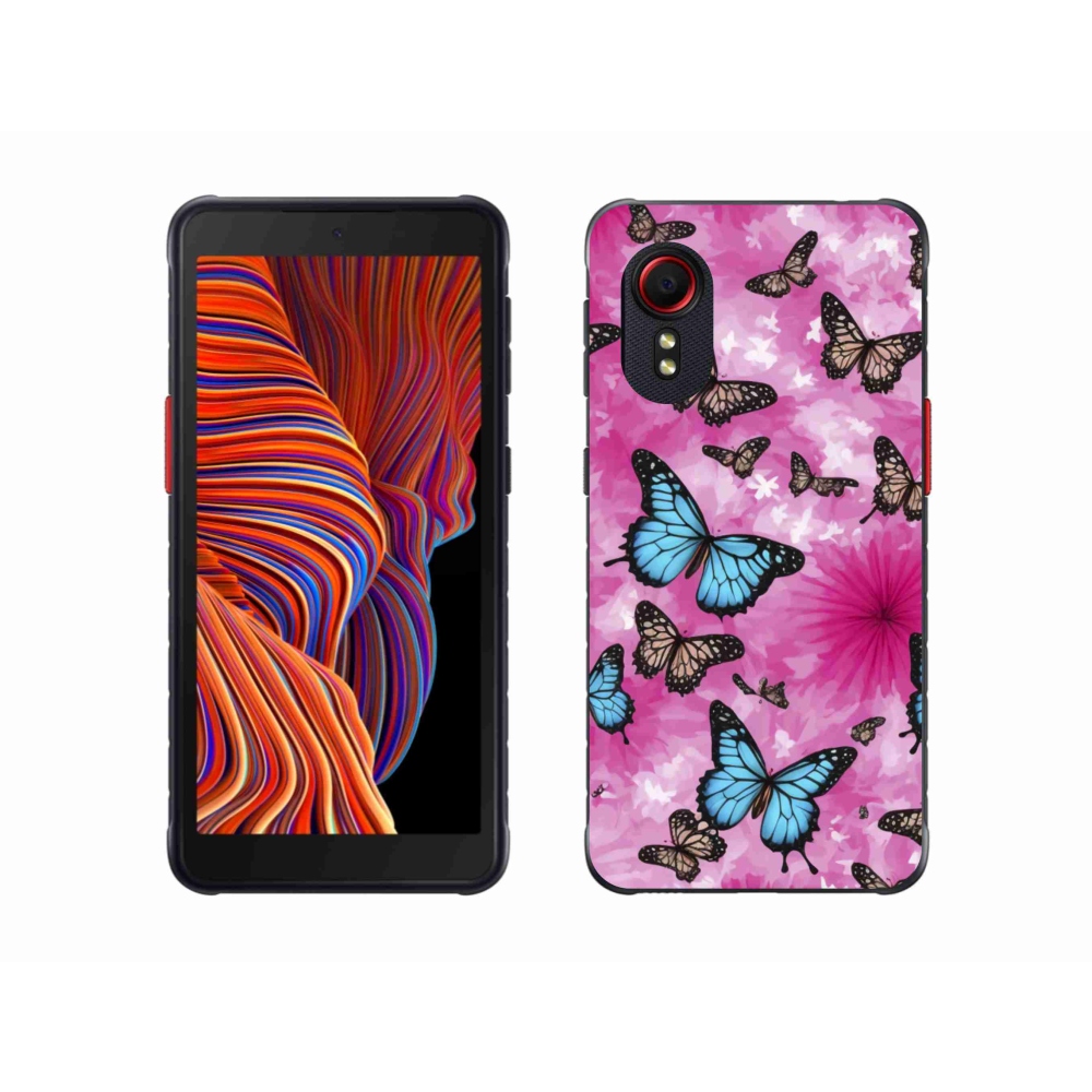 Gelový kryt mmCase na Samsung Galaxy Xcover 5 - motýlí zahrada