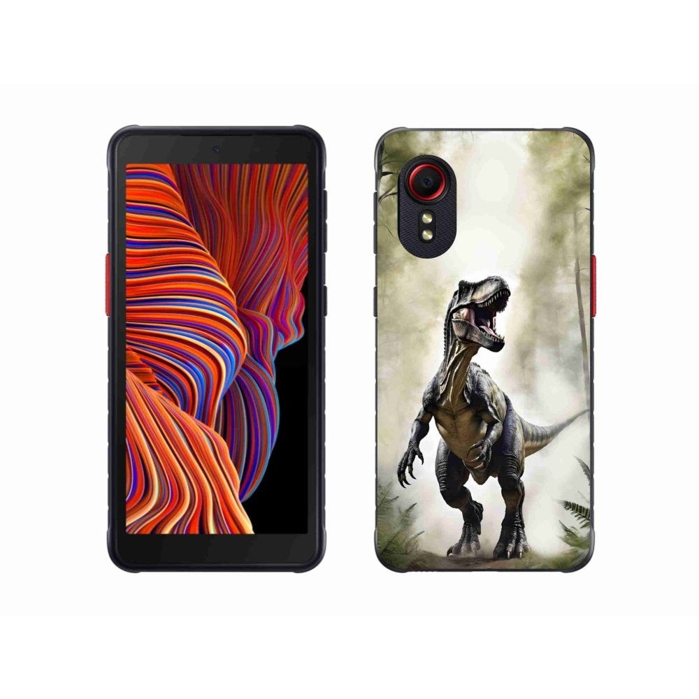 Gelový kryt mmCase na Samsung Galaxy Xcover 5 - naštvaný T-Rex