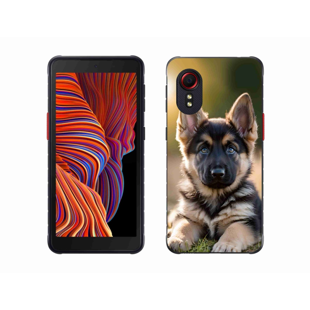 Gelový kryt mmCase na Samsung Galaxy Xcover 5 - německý ovčák v přírodě
