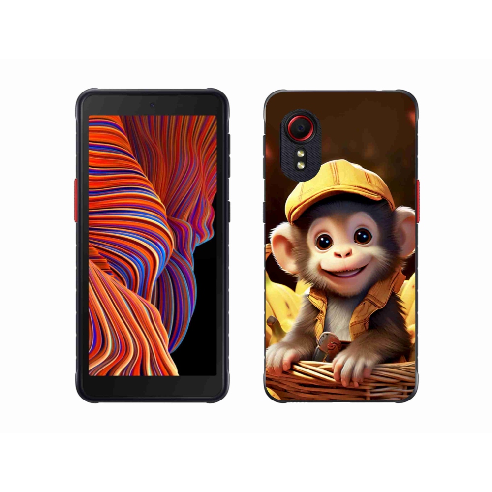 Gelový kryt mmCase na Samsung Galaxy Xcover 5 - opice v košíku