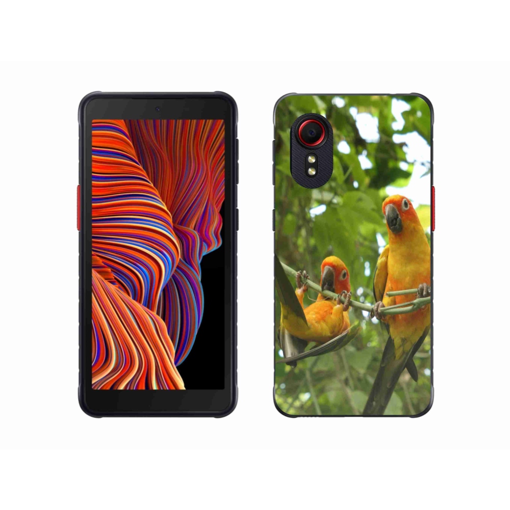 Gelový kryt mmCase na Samsung Galaxy Xcover 5 - papoušci aratingy