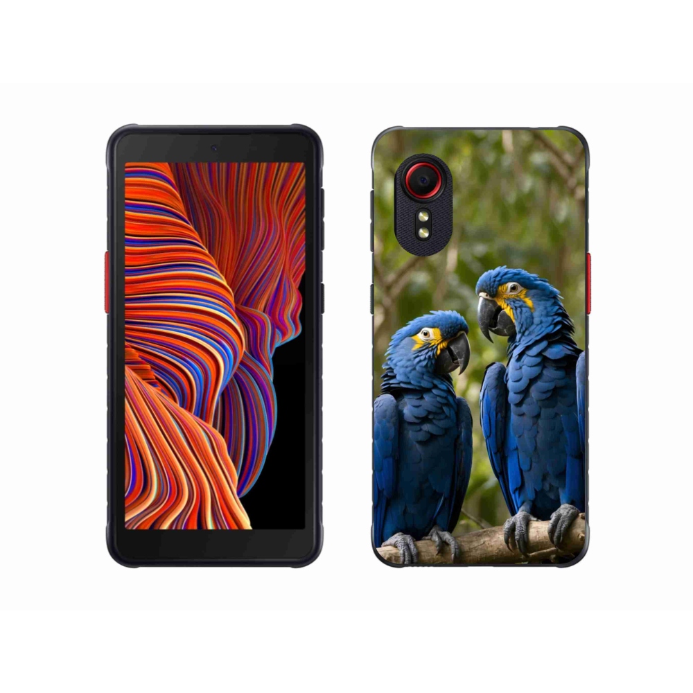 Gelový kryt mmCase na Samsung Galaxy Xcover 5 - papouščí duo