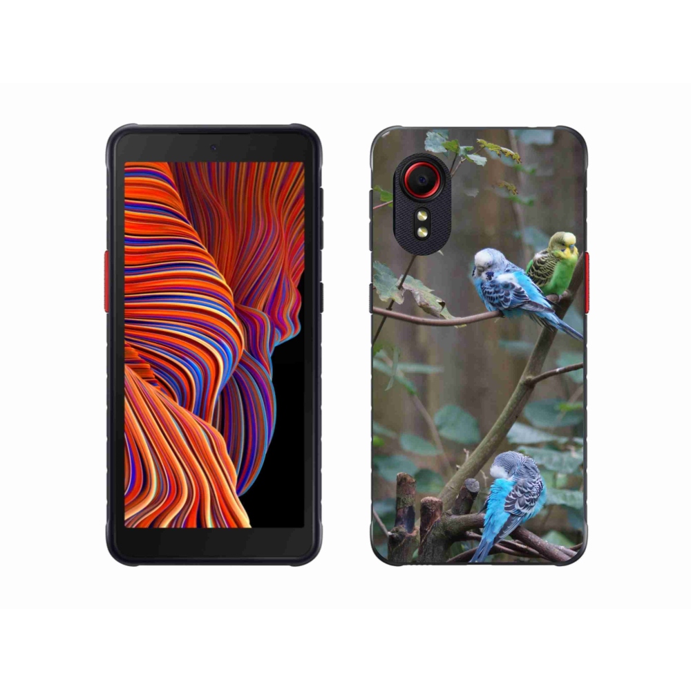 Gelový kryt mmCase na Samsung Galaxy Xcover 5 - papoušci na větvi