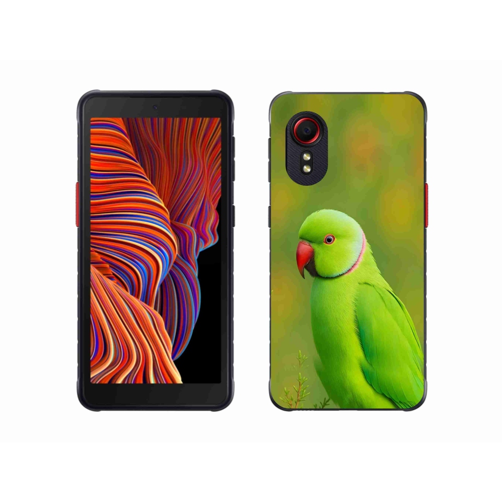Gelový kryt mmCase na Samsung Galaxy Xcover 5 - papoušek alexandr 2