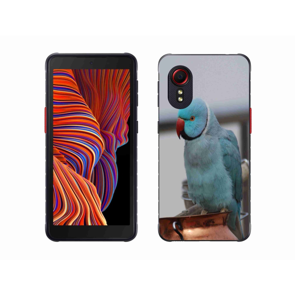 Gelový kryt mmCase na Samsung Galaxy Xcover 5 - papoušek alexandr modrý
