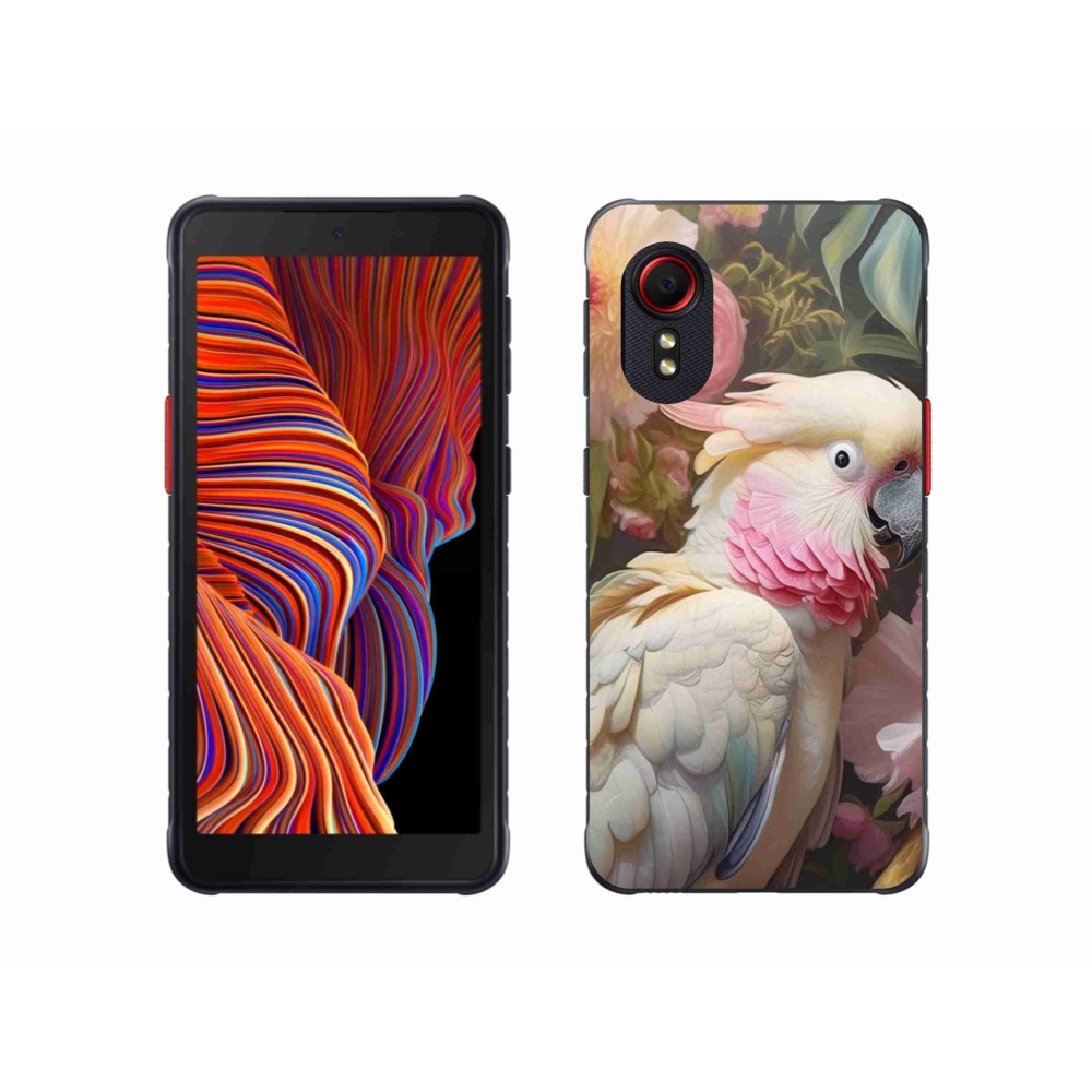 Gelový kryt mmCase na Samsung Galaxy Xcover 5 - papoušek kakadu růžový 2