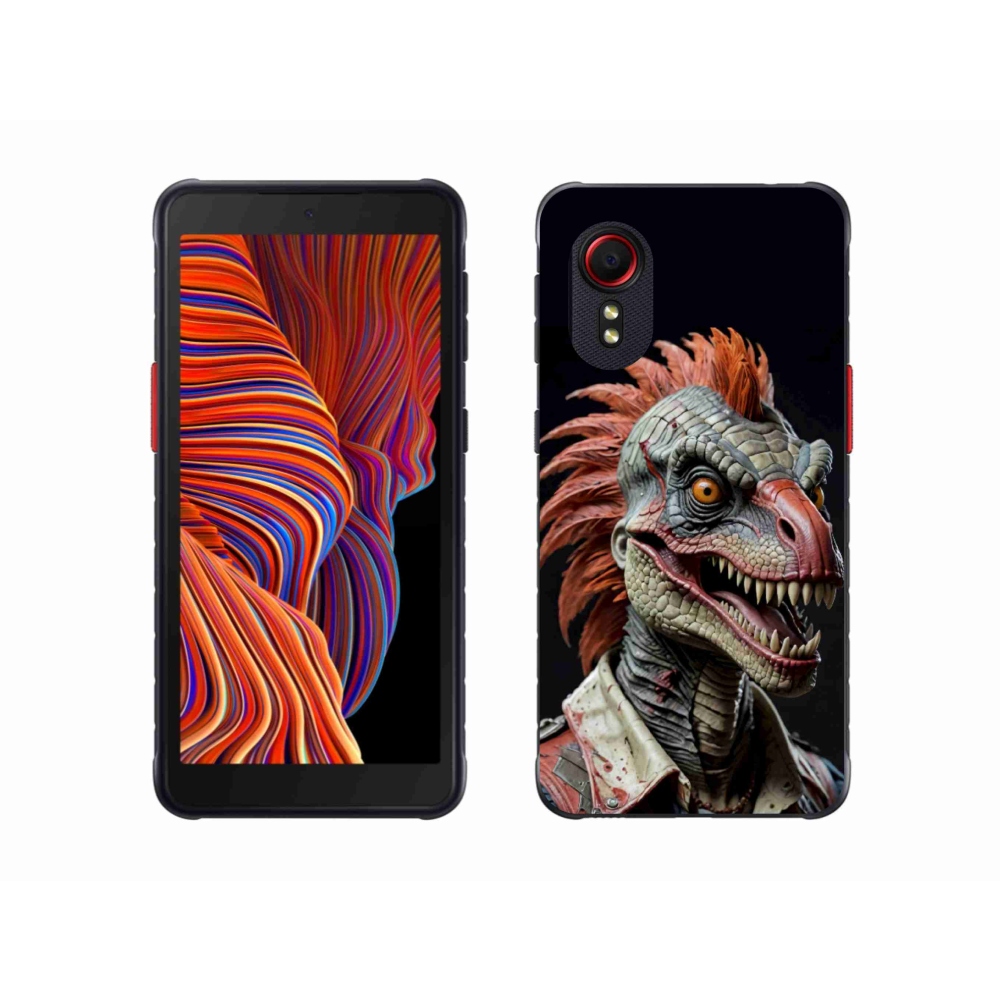 Gelový kryt mmCase na Samsung Galaxy Xcover 5 - punk dinosaurus