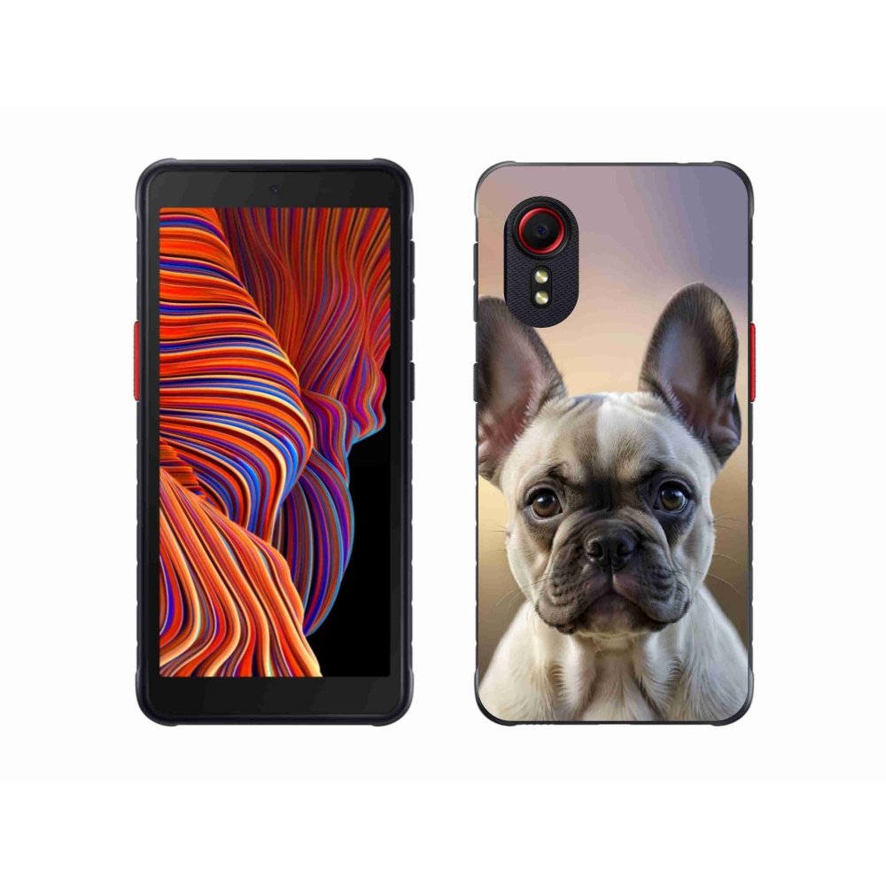 Gelový kryt mmCase na Samsung Galaxy Xcover 5 - roztomilý francouzský buldoček