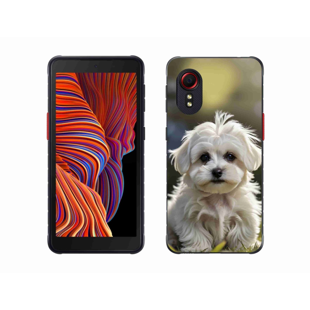 Gelový kryt mmCase na Samsung Galaxy Xcover 5 - roztomilý maltézský psík