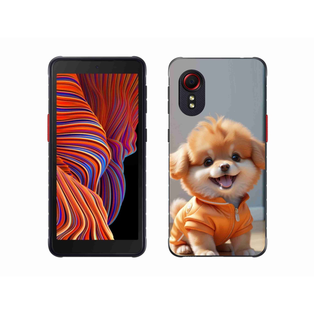 Gelový kryt mmCase na Samsung Galaxy Xcover 5 - roztomilý pomeranian v mikině