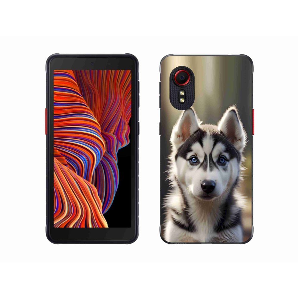 Gelový kryt mmCase na Samsung Galaxy Xcover 5 - roztomilý sibiřský husky