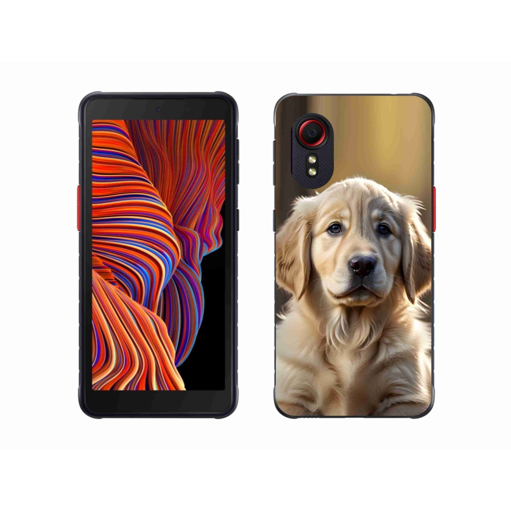 Gelový kryt mmCase na Samsung Galaxy Xcover 5 - roztomilý zlatý retrívr