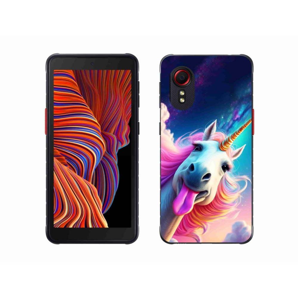 Gelový kryt mmCase na Samsung Galaxy Xcover 5 - šílený jednorožec