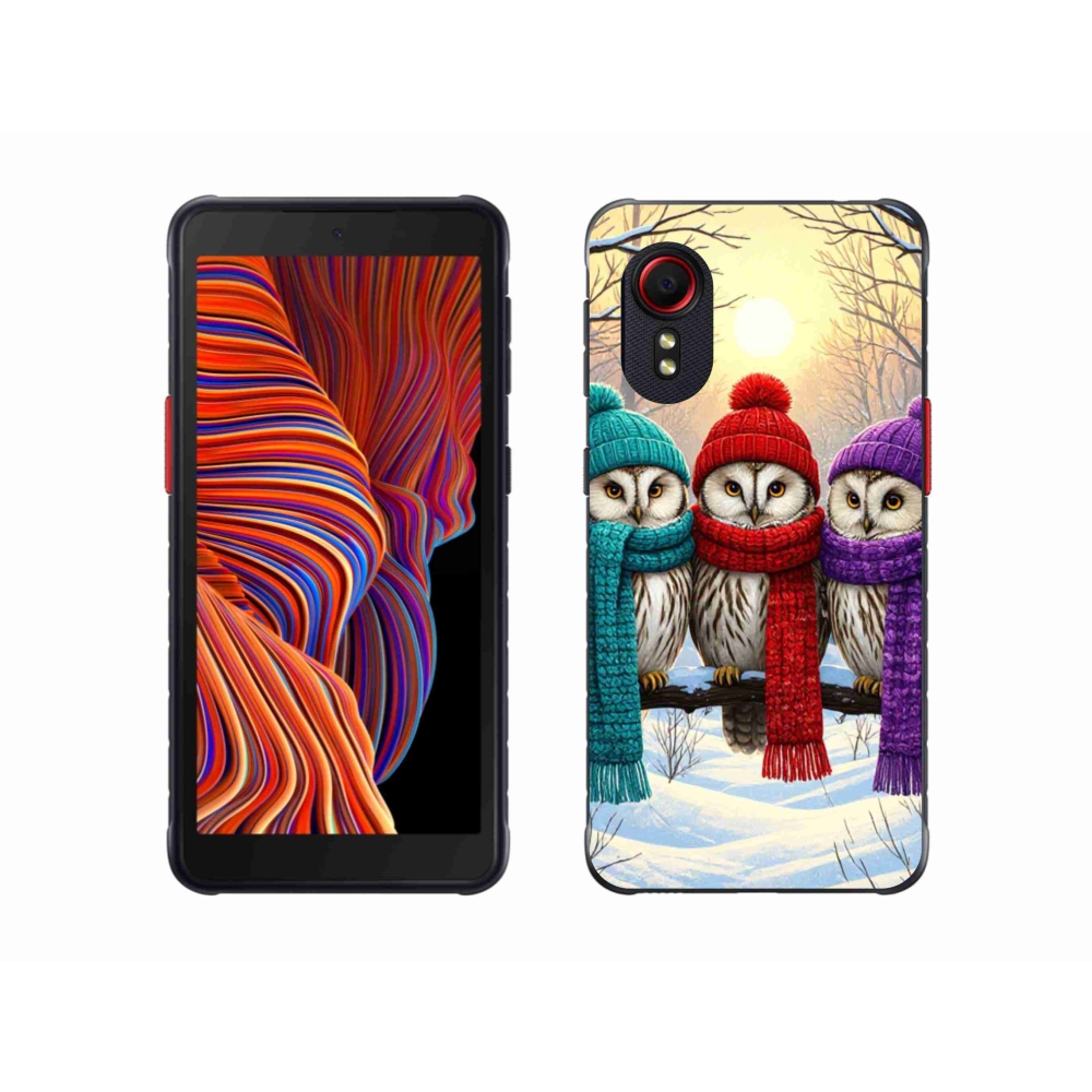 Gelový kryt mmCase na Samsung Galaxy Xcover 5 - soví přátelé