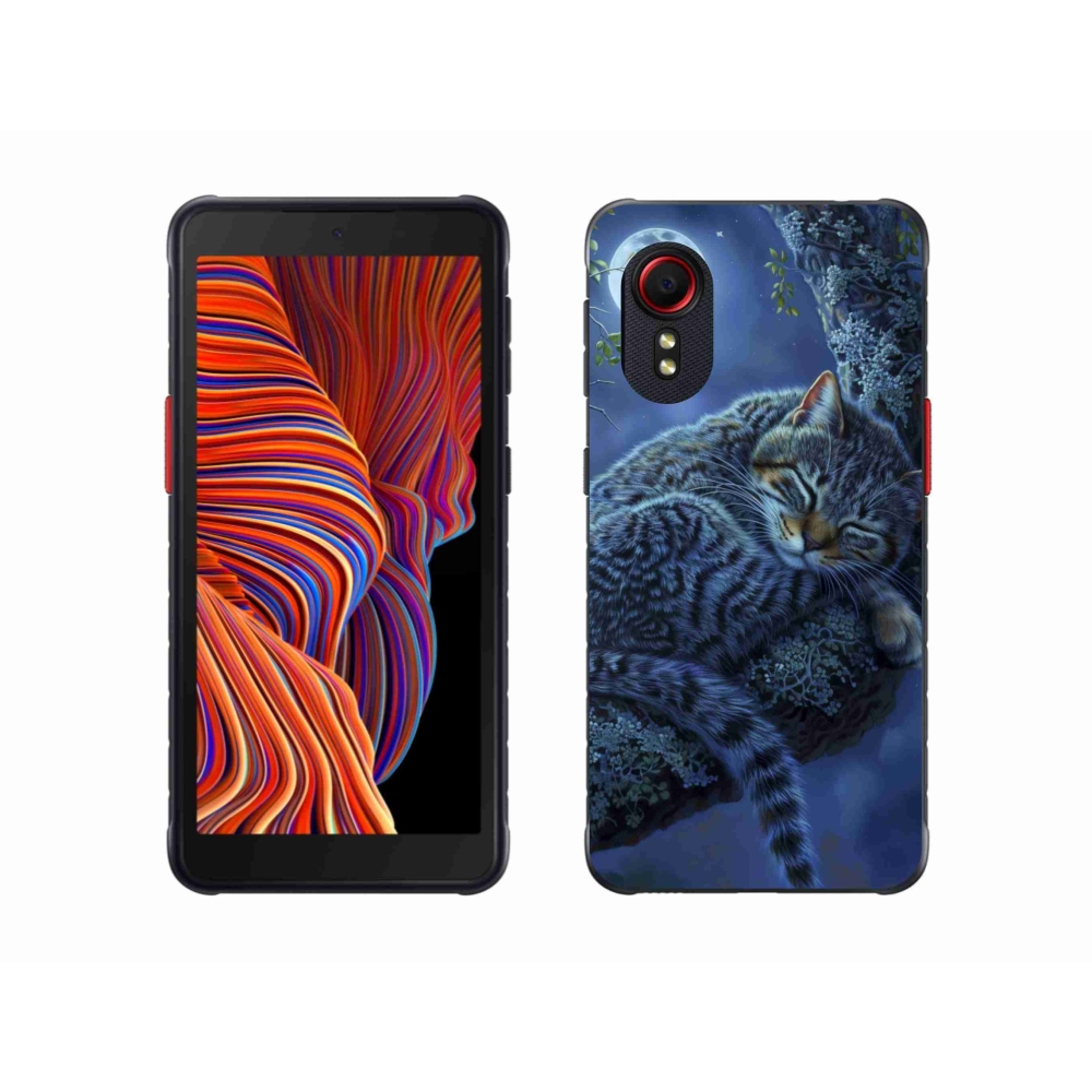 Gelový kryt mmCase na Samsung Galaxy Xcover 5 - spící kočka