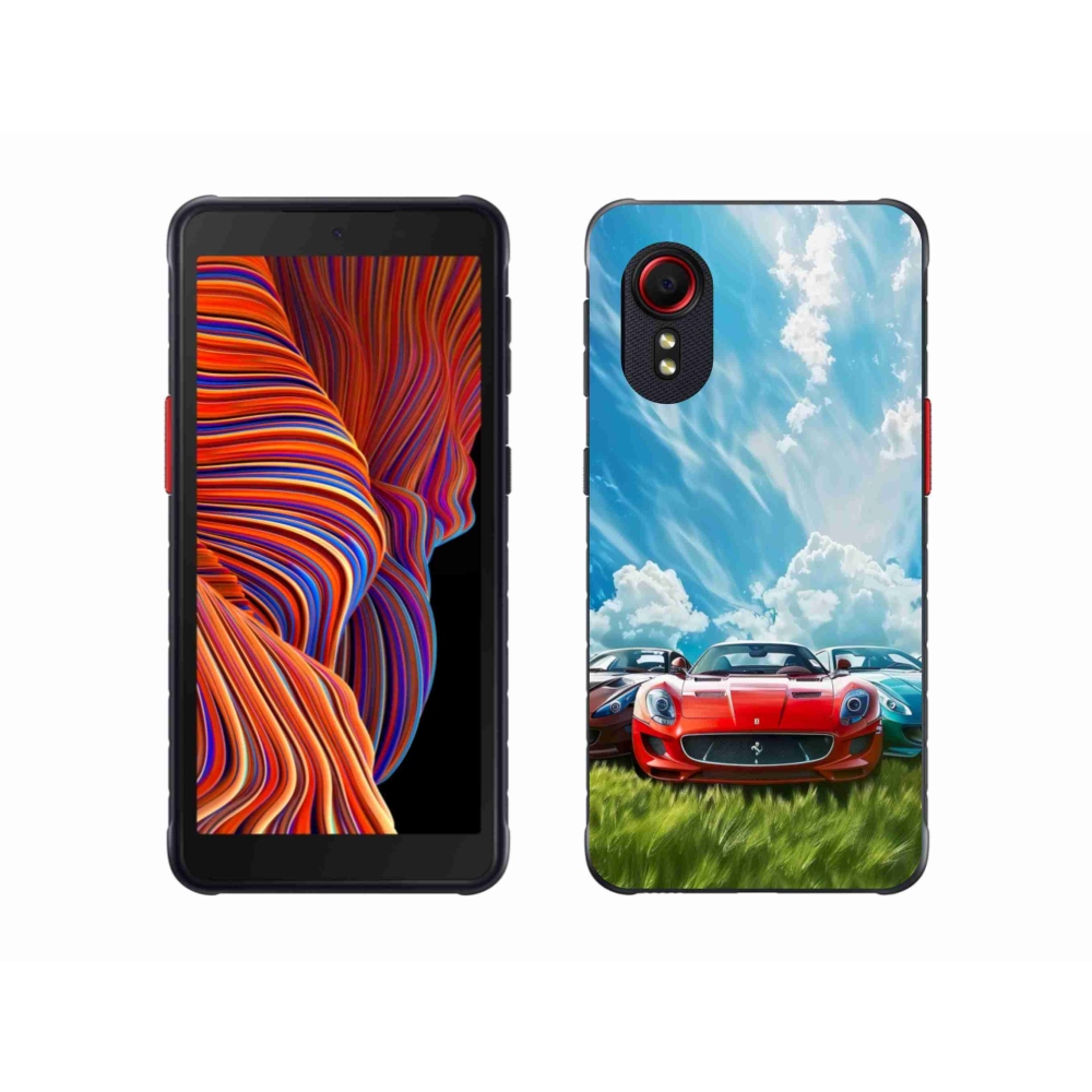 Gelový kryt mmCase na Samsung Galaxy Xcover 5 - sportovní vozy