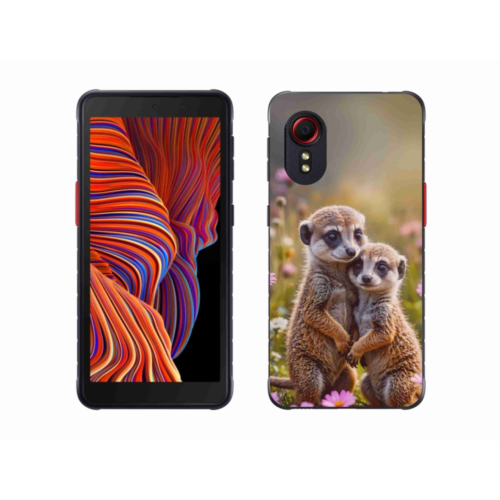 Gelový kryt mmCase na Samsung Galaxy Xcover 5 - surikatí duo