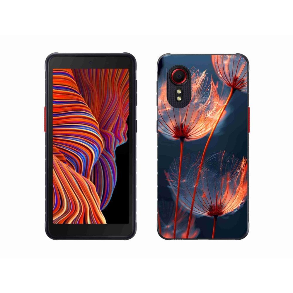 Gelový kryt mmCase na Samsung Galaxy Xcover 5 - světélkující chmýří