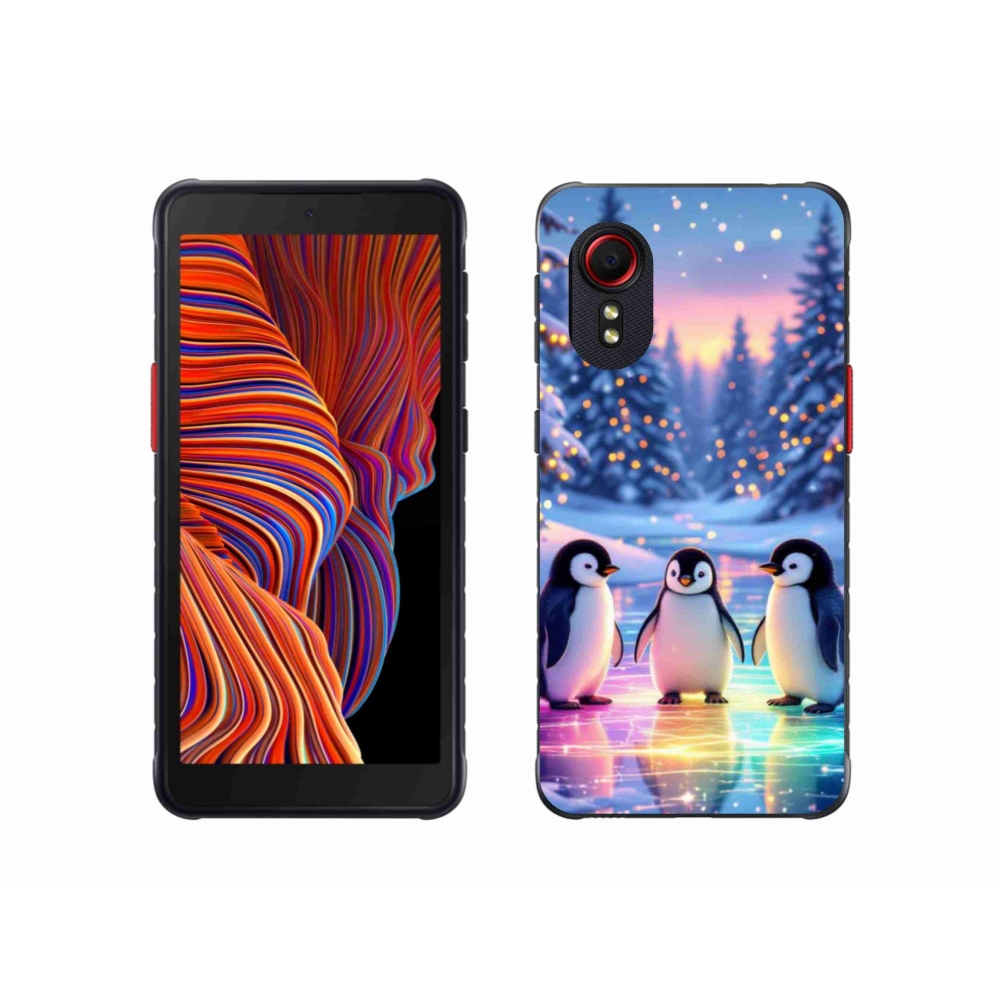 Gelový kryt mmCase na Samsung Galaxy Xcover 5 - tučnáci