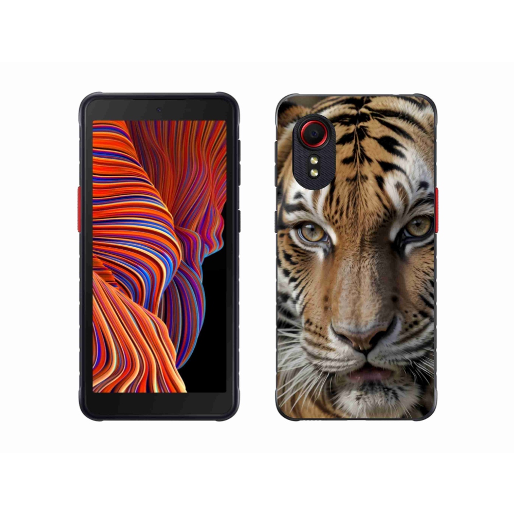 Gelový kryt mmCase na Samsung Galaxy Xcover 5 - tygří pohled