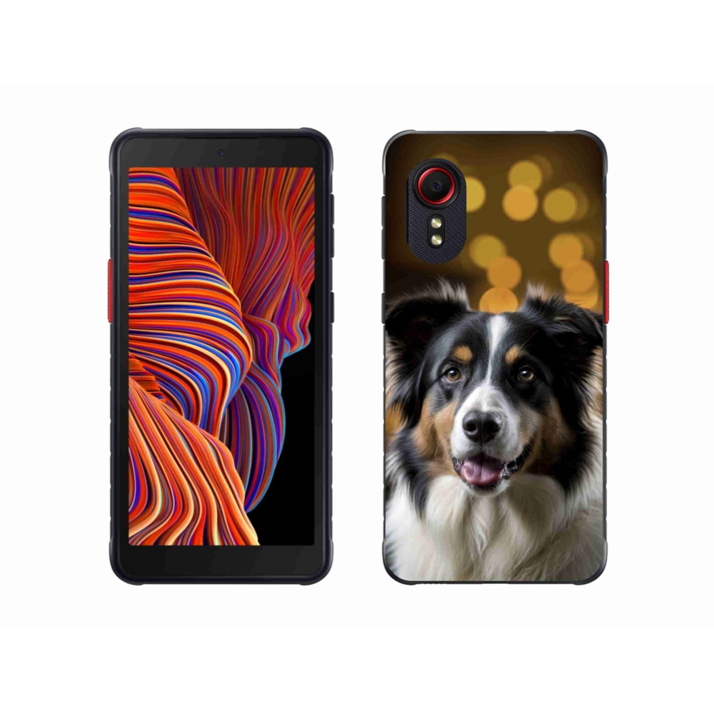 Gelový kryt mmCase na Samsung Galaxy Xcover 5 - usměvavý australský ovčák