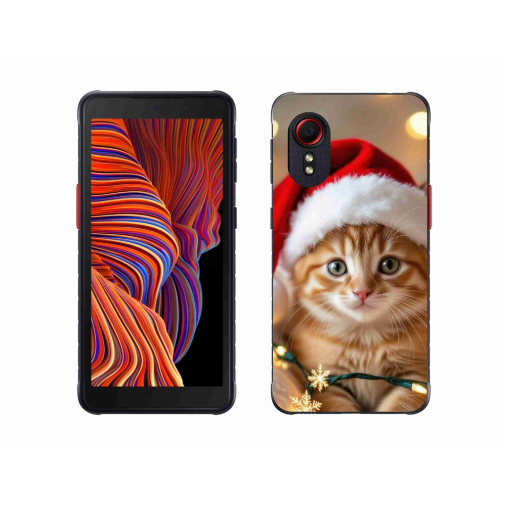Gelový kryt mmCase na Samsung Galaxy Xcover 5 - vánoční kotě
