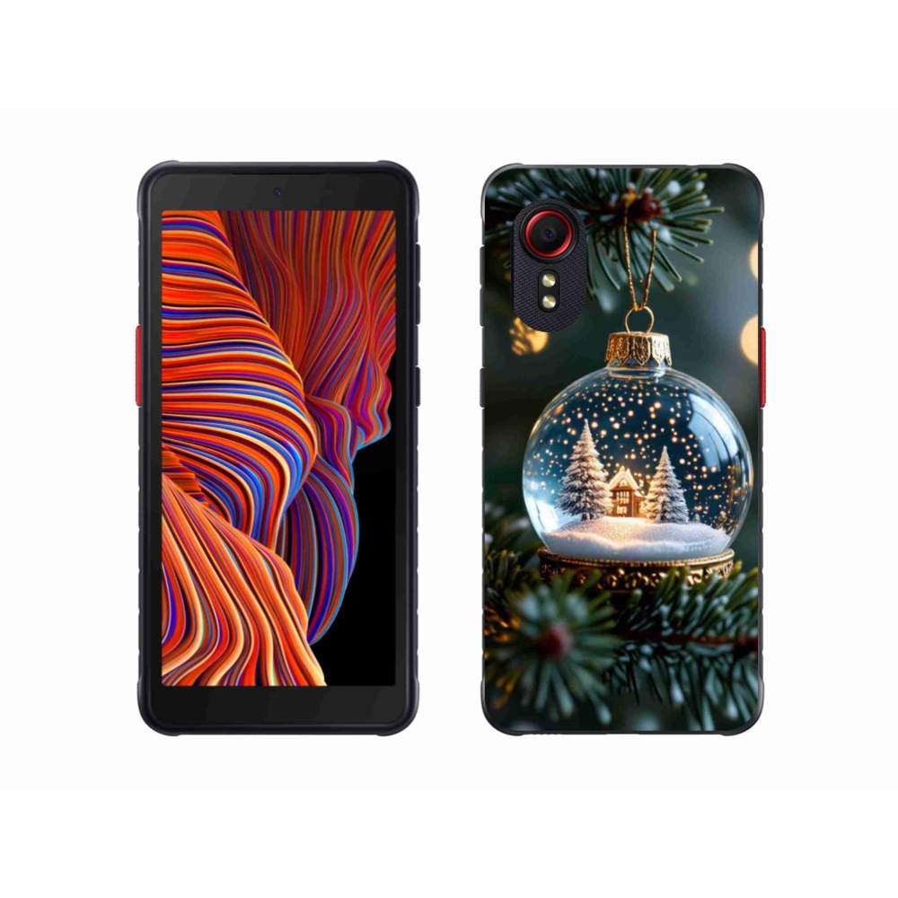 Gelový kryt mmCase na Samsung Galaxy Xcover 5 - vánoční koule 2