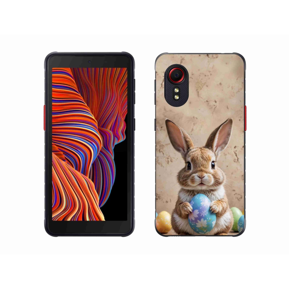 Gelový kryt mmCase na Samsung Galaxy Xcover 5 - velikonoční králíček