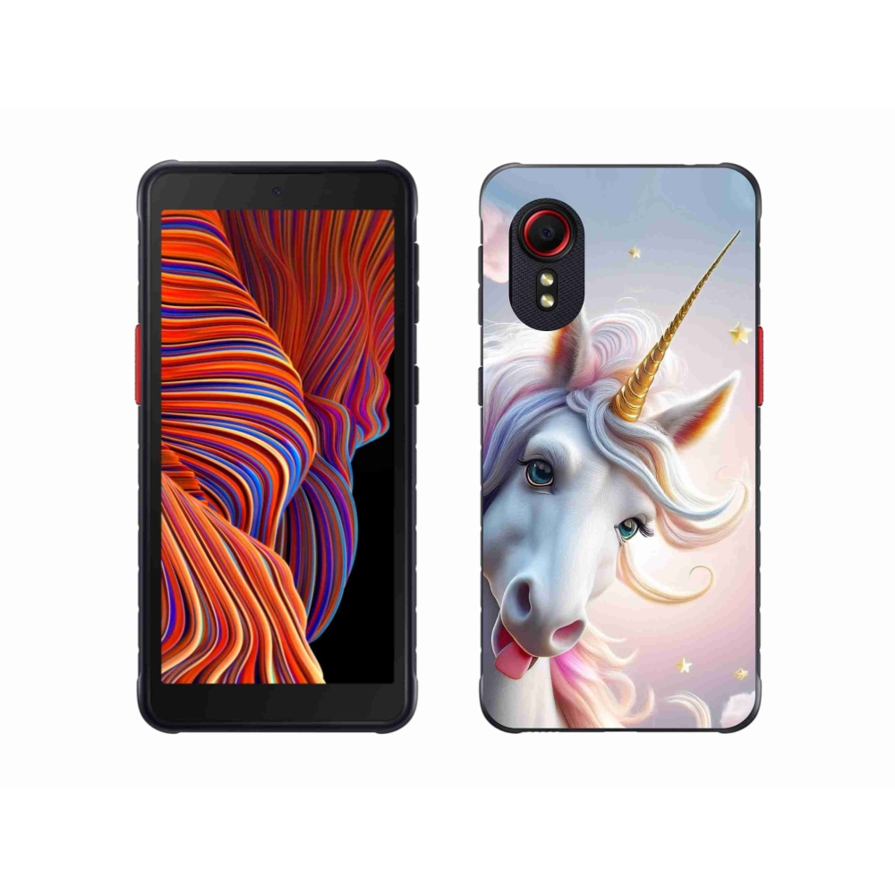 Gelový kryt mmCase na Samsung Galaxy Xcover 5 - veselý jednorožec