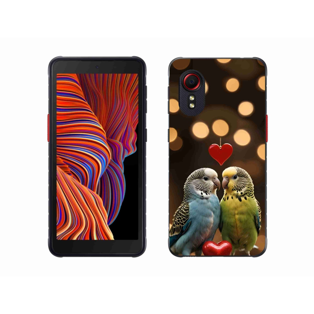 Gelový kryt mmCase na Samsung Galaxy Xcover 5 - zamilovaní papoušci