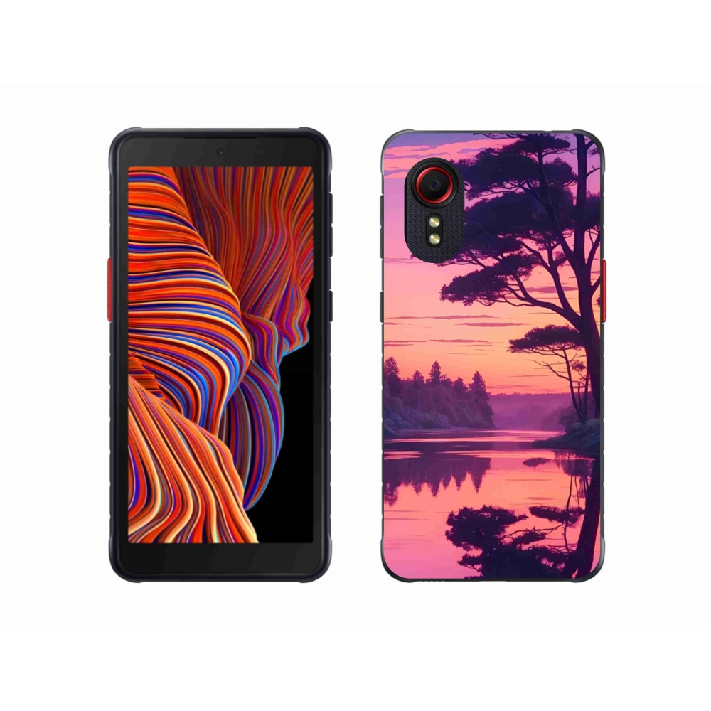Gelový kryt mmCase na Samsung Galaxy Xcover 5 - západ slunce nad jezerem