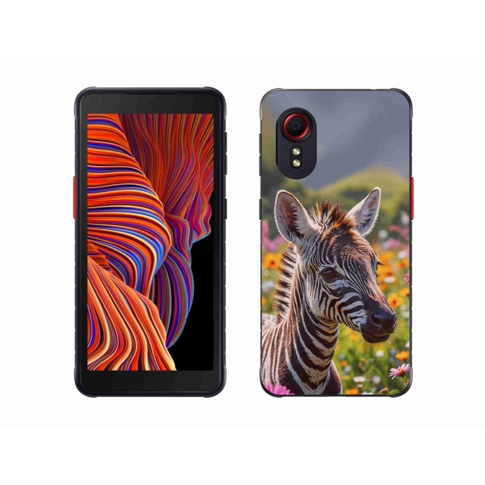 Gelový kryt mmCase na Samsung Galaxy Xcover 5 - zebra na louce
