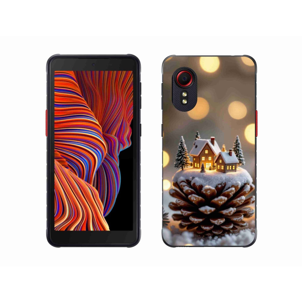 Gelový kryt mmCase na Samsung Galaxy Xcover 5 - zimní vesnička