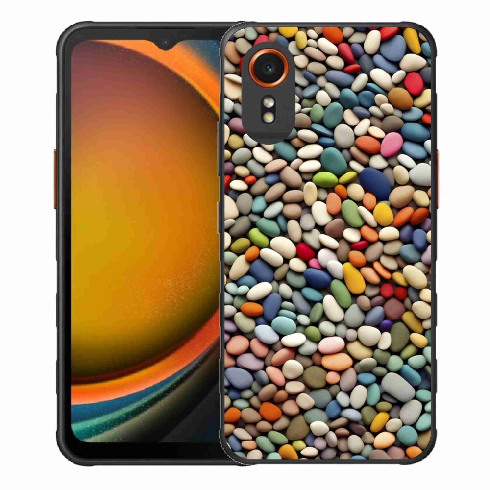 Gelový kryt mmCase na Samsung Galaxy Xcover 7 - barevné kamínky 2