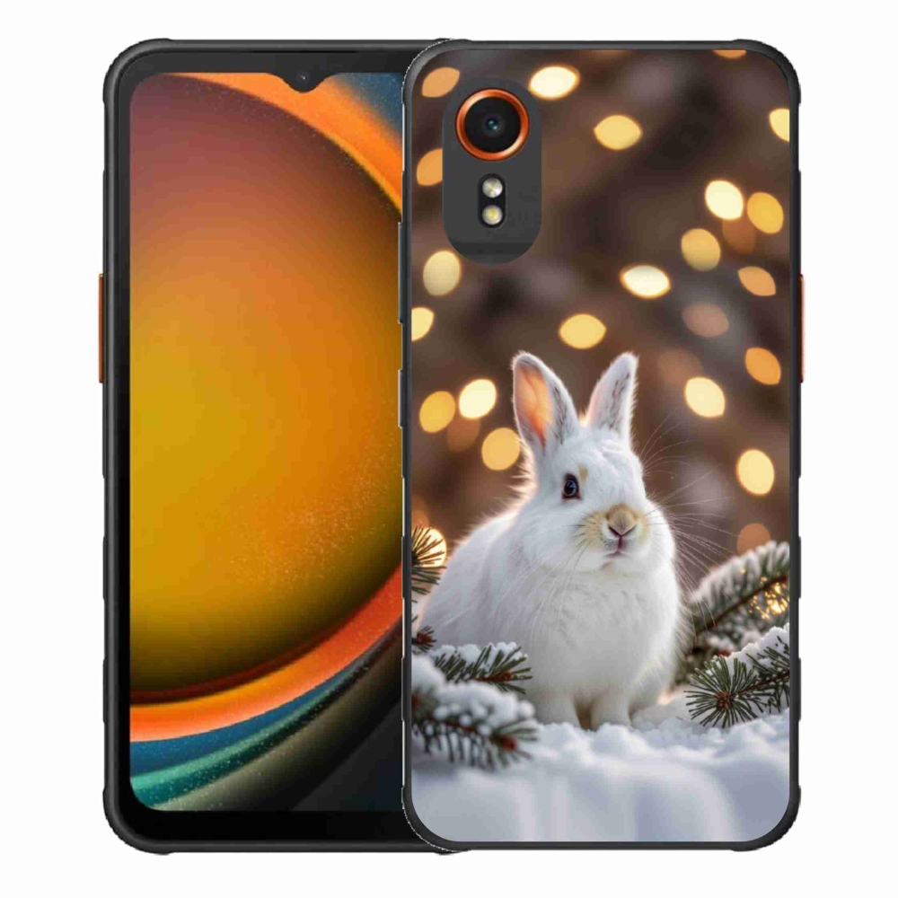 Gelový kryt mmCase na Samsung Galaxy Xcover 7 - bílý zajíc