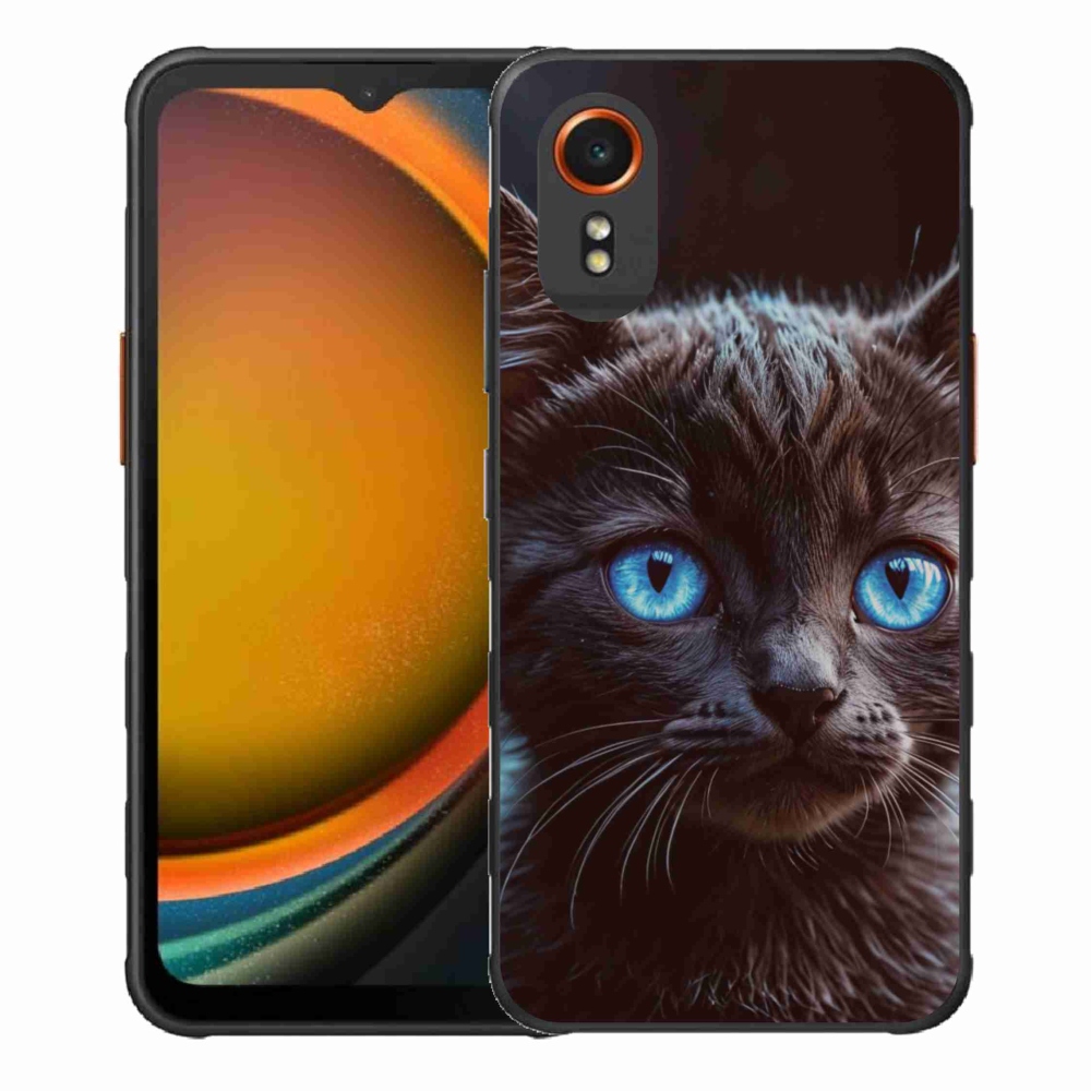 Gelový kryt mmCase na Samsung Galaxy Xcover 7 - černé kotě 2