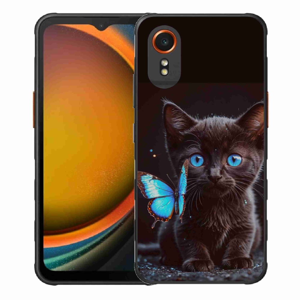 Gelový kryt mmCase na Samsung Galaxy Xcover 7 - černé kotě 3