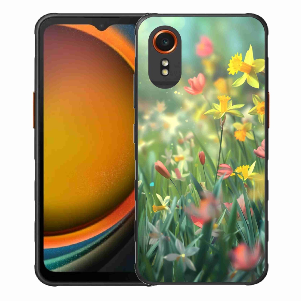 Gelový kryt mmCase na Samsung Galaxy Xcover 7 - jarní květy