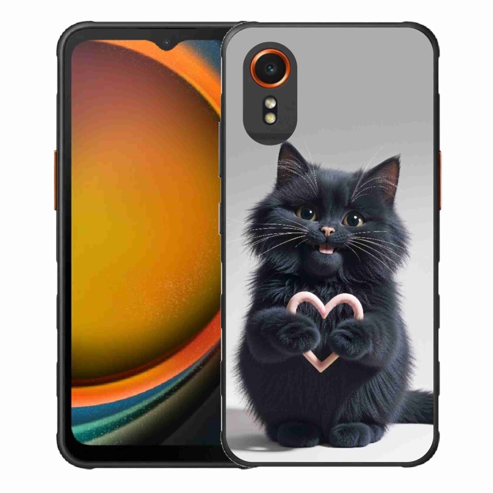 Gelový kryt mmCase na Samsung Galaxy Xcover 7 - kočičí láska 3