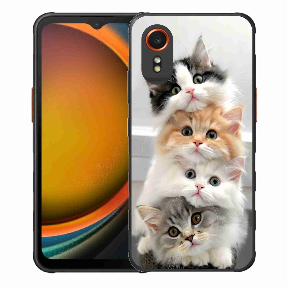 Gelový kryt mmCase na Samsung Galaxy Xcover 7 - kočičí parta