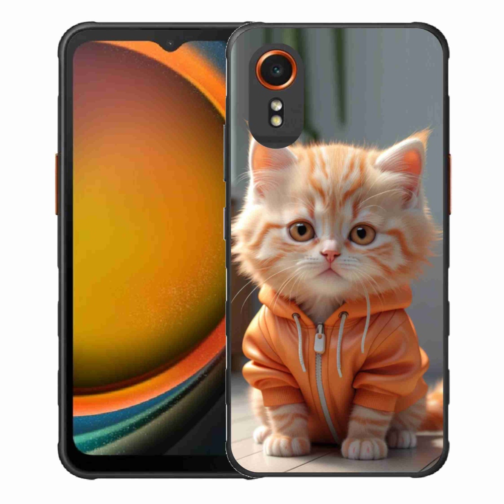 Gelový kryt mmCase na Samsung Galaxy Xcover 7 - kotě v mikině