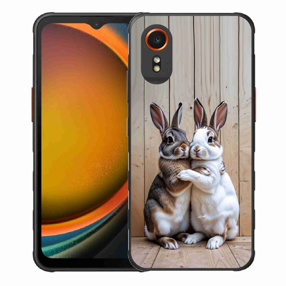Gelový kryt mmCase na Samsung Galaxy Xcover 7 - králičí pár