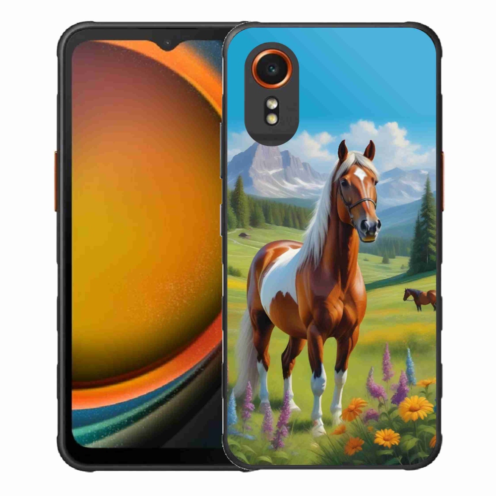 Gelový kryt mmCase na Samsung Galaxy Xcover 7 - kůň na louce