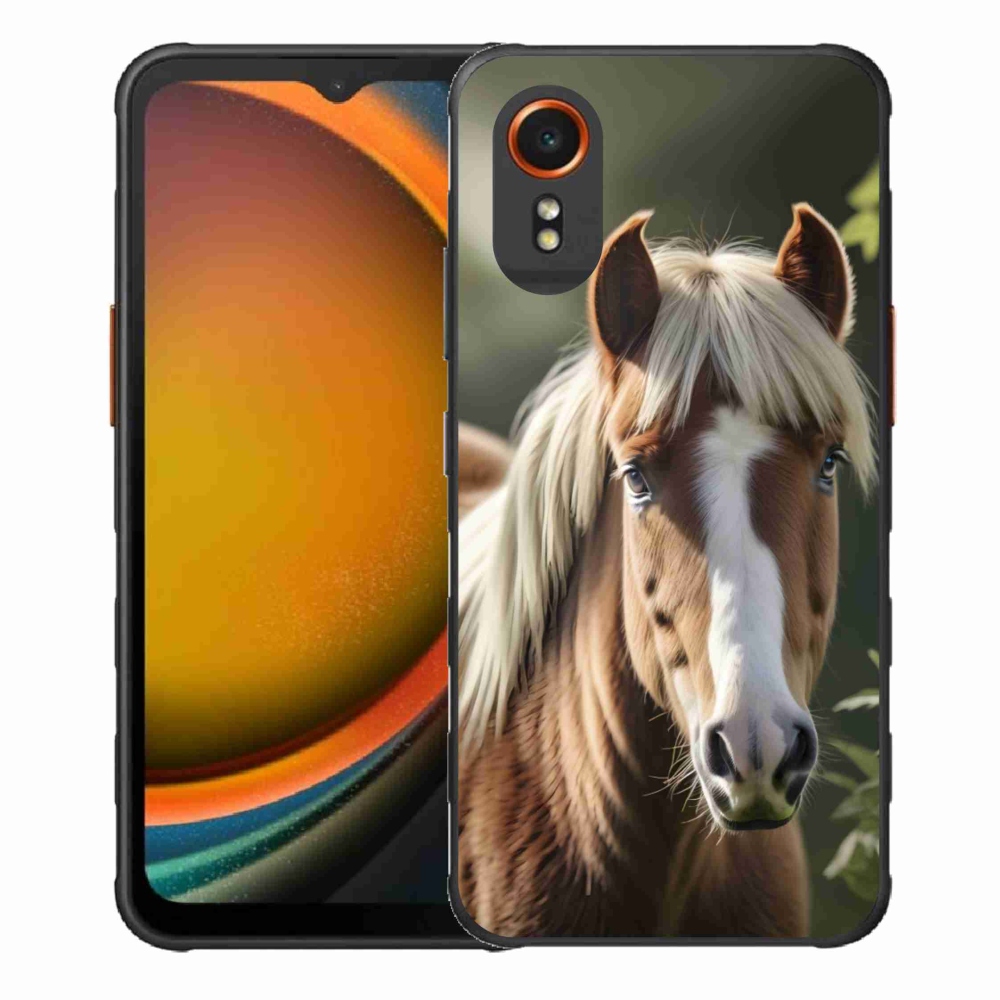 Gelový kryt mmCase na Samsung Galaxy Xcover 7 - kůň se světlou hřívou