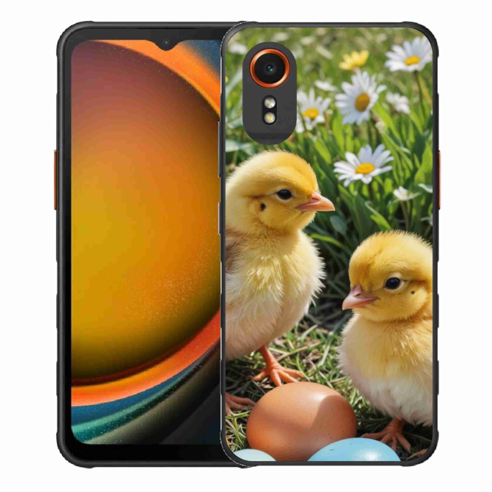 Gelový kryt mmCase na Samsung Galaxy Xcover 7 - kuřátka