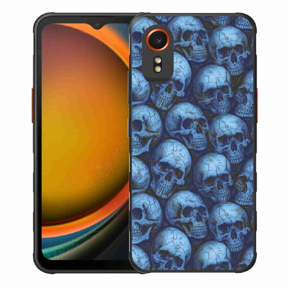 Gelový kryt mmCase na Samsung Galaxy Xcover 7 - lebky