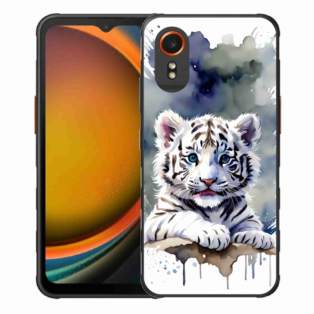 Gelový kryt mmCase na Samsung Galaxy Xcover 7 - mládě bílého tygra