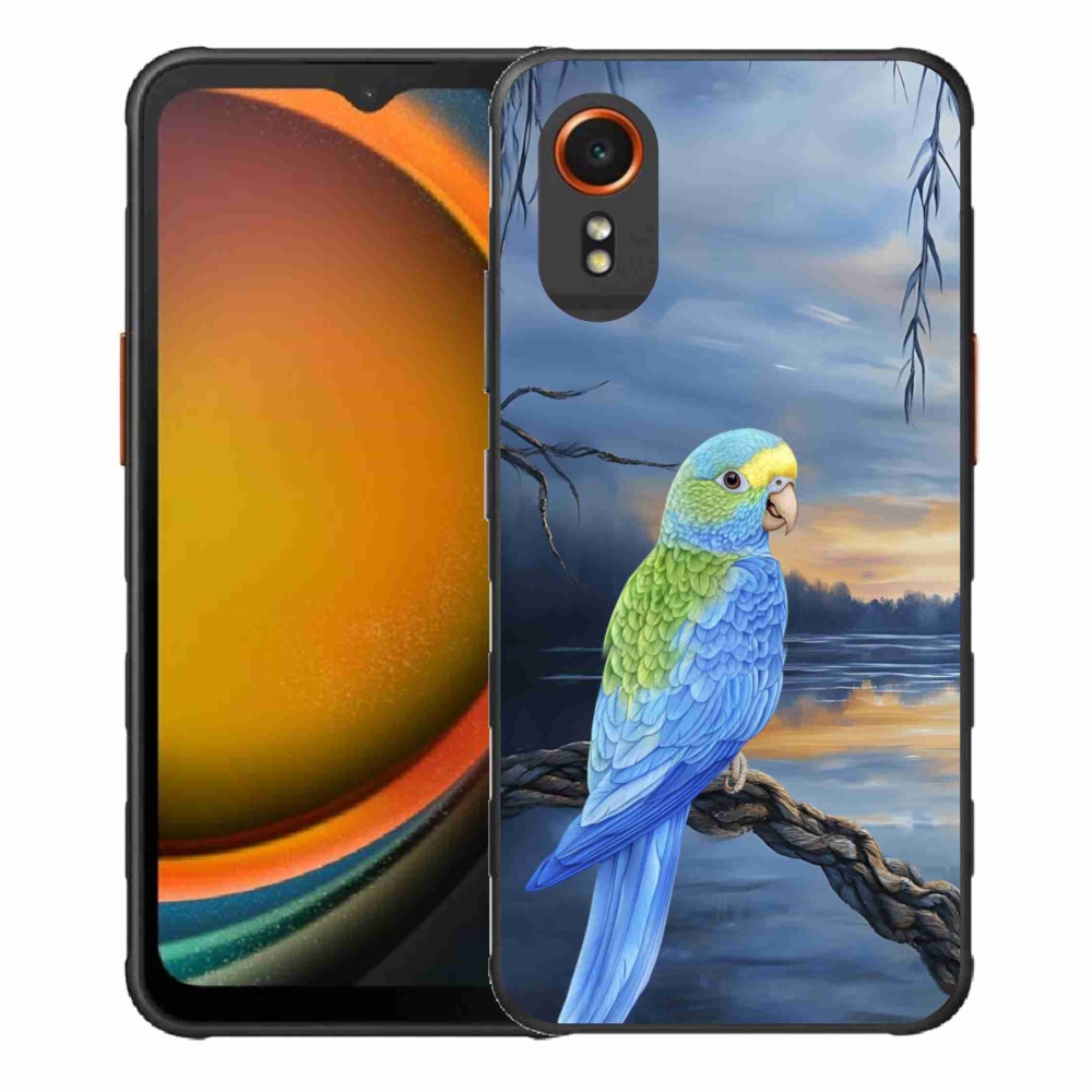 Gelový kryt mmCase na Samsung Galaxy Xcover 7 - modrý papoušek