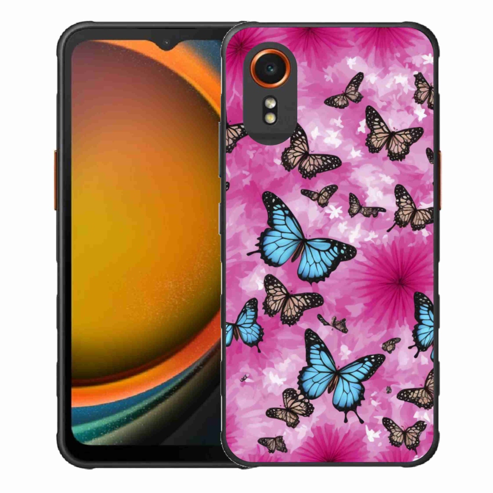 Gelový kryt mmCase na Samsung Galaxy Xcover 7 - motýlí zahrada