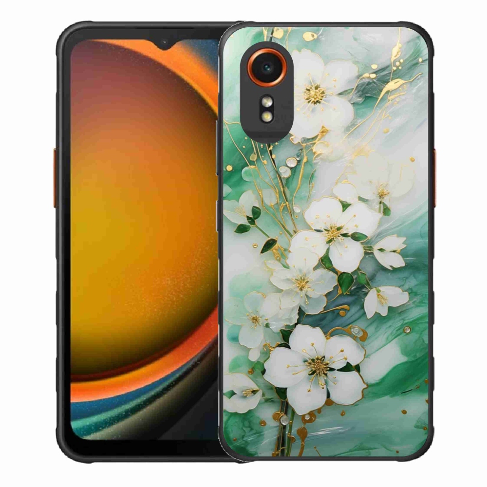 Gelový kryt mmCase na Samsung Galaxy Xcover 7 - něžné květy